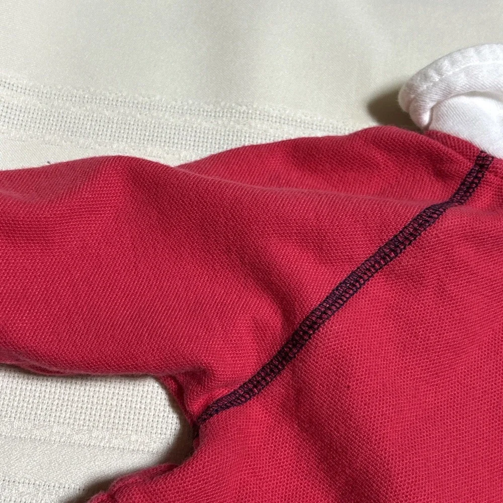 VINTAGE Gymboree Red Baby Dress Long Sleeve Sailor Nautical Cotton Newborn‎